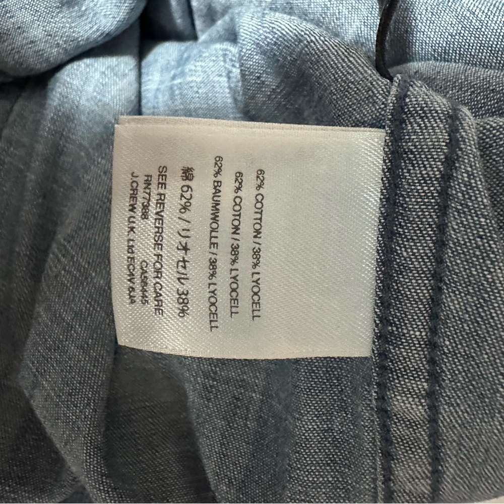 J. Crew Point Sur Zipfront Chambray Blue Denim Ju… - image 6